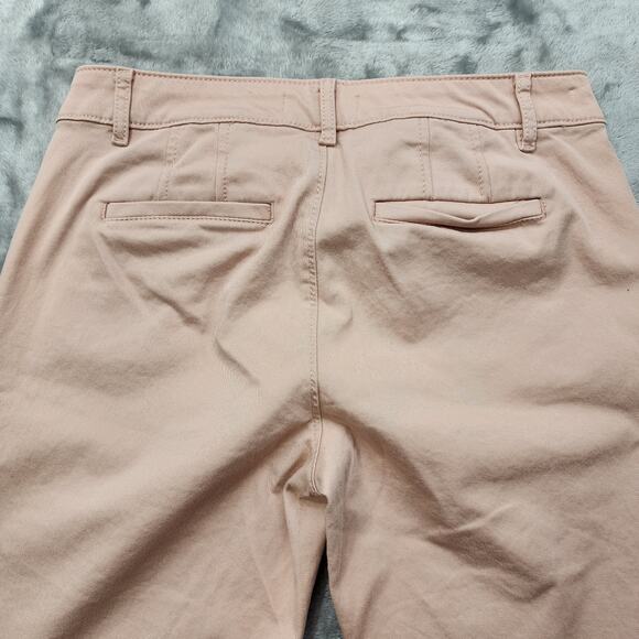 Ann Taylor LOFT Pant Womens 6P PETITE Pink Marisa Mid Rise Cropped Chino Preppy - Picture 3 of 10